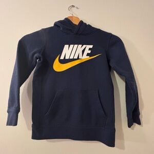 Nike Kids Navy and Yellow Hoodie